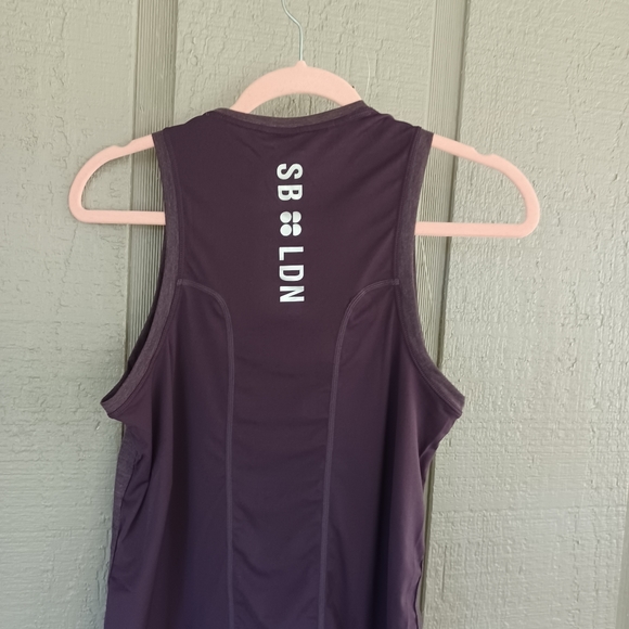 Sweaty Betty Compound Jersey Tank Size S In Aubergine Marl Women Pull On - Picture 6 of 11